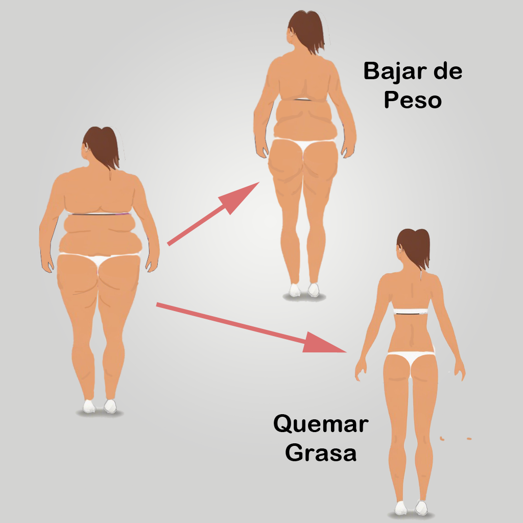 Diferencia entre quemar grasa y bajar de peso